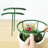 46120 Pack Plant Support Stakes Plastic Half Round Plant Support Ring for Indoor Outdoor Plants Flower Pot Climbing Trellis Garden