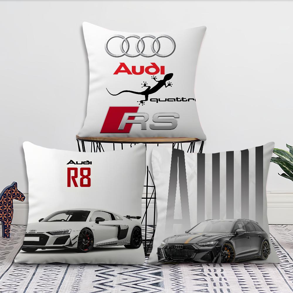 Racing Cars Cushion Cover Living Room Headboard Bedroom Office Cushion Cushion Sofa Nap Time Audis-ES Logo Pillow Case
