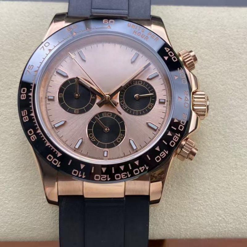Rolex Daytona 40mm Diamond-Inlaid Multifunctional Automatic Mechanical Men's Watch.
