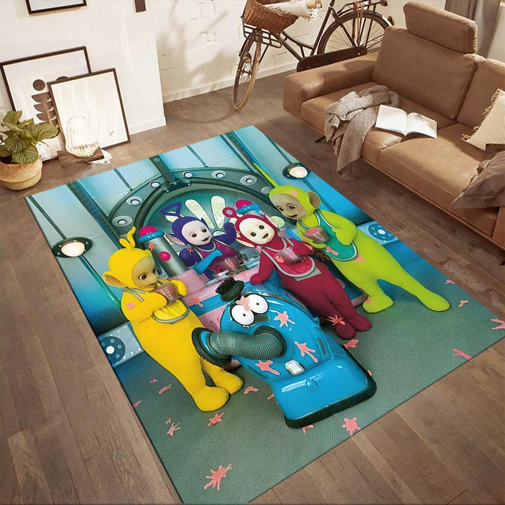 Teletubbies Rainbow Flag Square Rugs Are a Great Choice for Living Rooms, Bedrooms, Home Décor, and As Gifts.