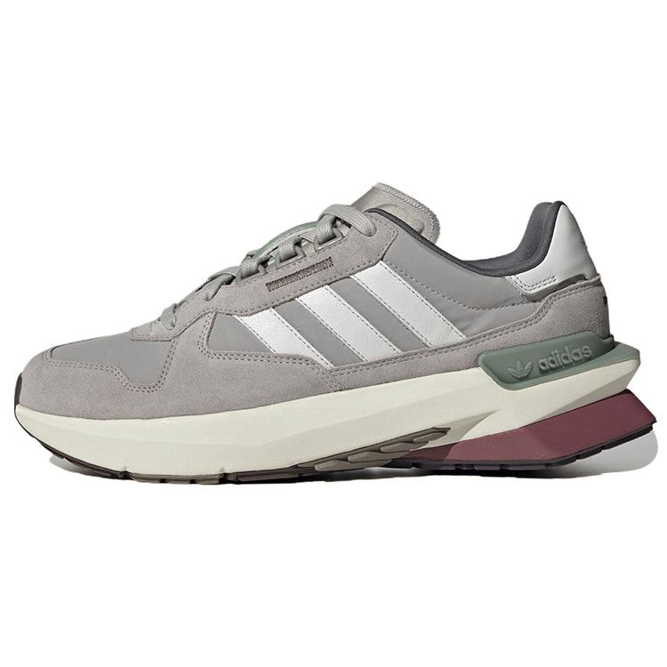 Adidas Originals Treziod Pt Lightweight Comfortable Leather Slip-Resistant Durable Lightweight Low-Top Running Shoes Unisex Sneakers White Gray HP3066