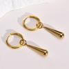 Long Water Drop Dangle Huggie Hoop Earrings for Women, Stainless Steel Teardrop Earrings Non Tarnish