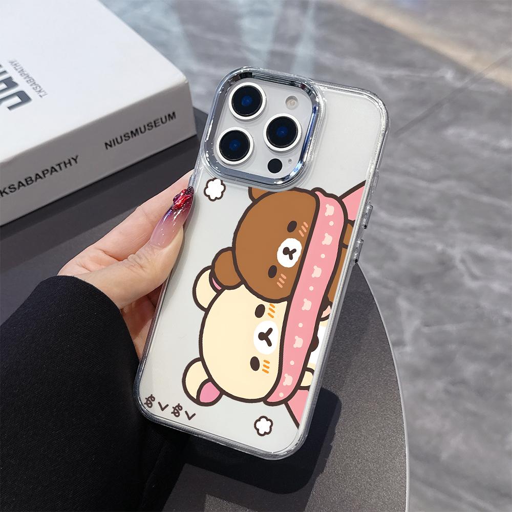 

Cartoon Phone Case for Samsung Galaxy S25 S24 S23 S22 S21 S20 Note20 FE Ultra Edge Plus 4G 5G Transparent Soft Cover R-Rilakkuma Samsung S22 5G