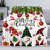 African American Black Santa Claus Throw Blanket, Christmas Snowflake Xmas Gifts Winter Holiday, Soft Plush Flannel Fleece for