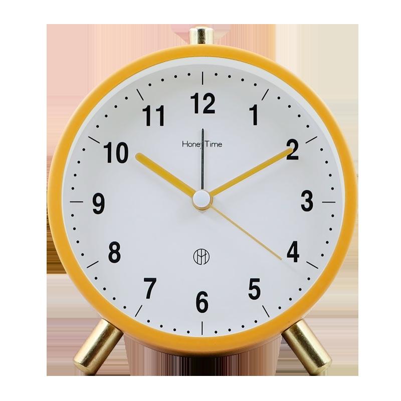 Fashionable Electronic Clock, Simple Children's Small Alarm Clock, Creative Silent Student Quartz Clock for Home Living Room