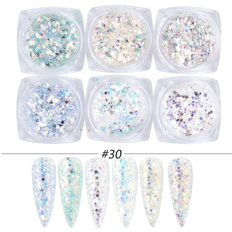 Mixed Color Nail Art Glitter Rhinestone Crystal Gems Jewelry Bead Manicure Decoration Accessories Nail Supplies For Professional