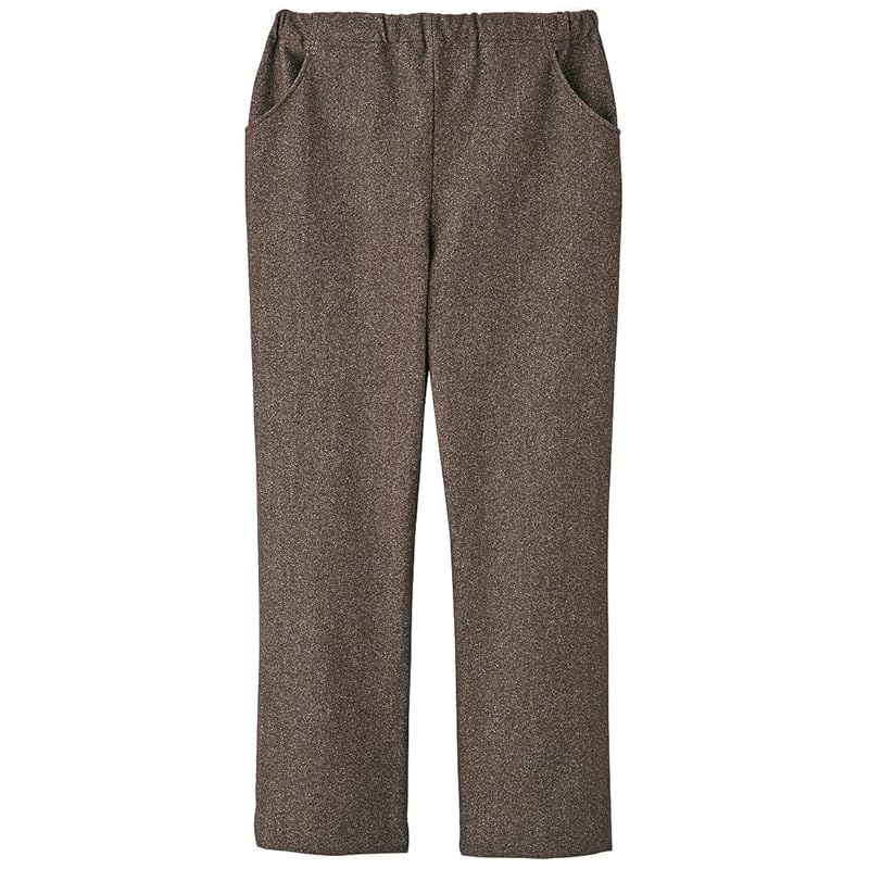 

[Easy Partner] pants [Wacoal] pants Deeper stretch material waist elastic Fleece lining senior women s clothing winter straight DRL327 ladies BR M P
