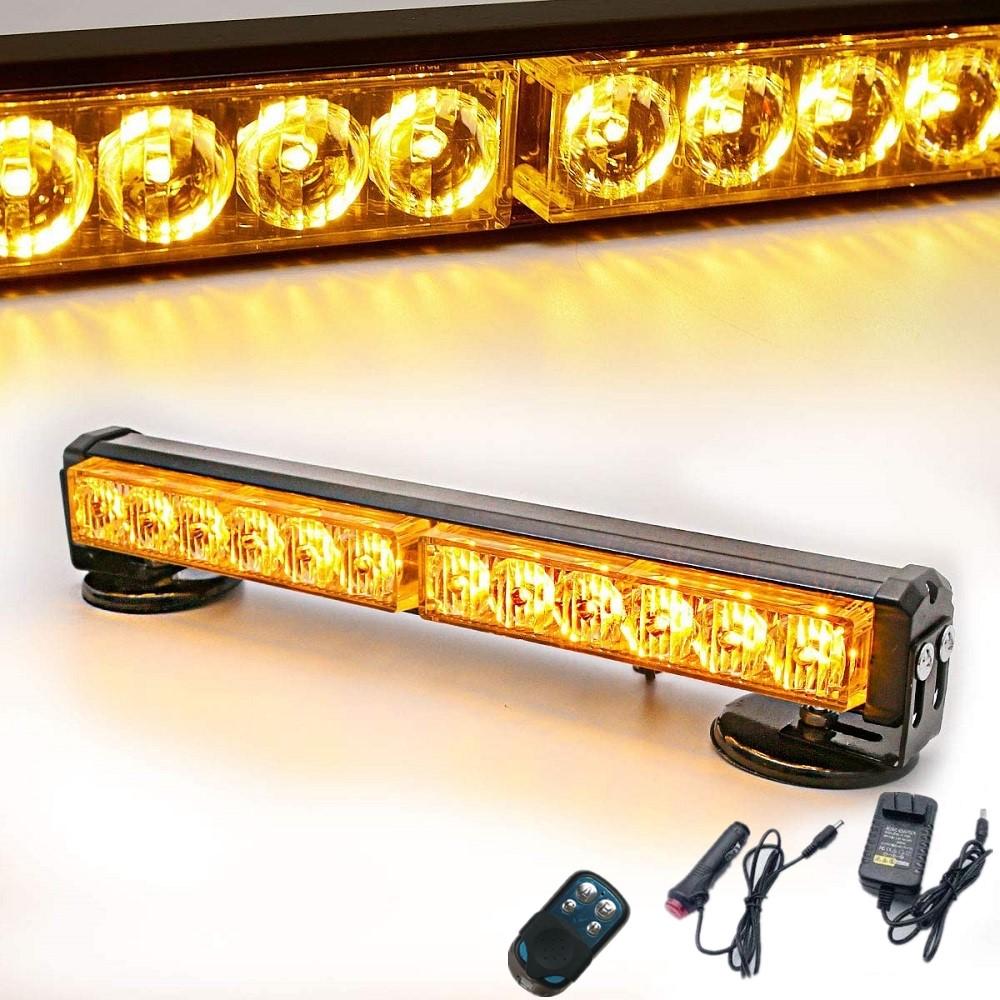 

Wireless Magnetic Windshield Strobe Lights 12 LED Car Roof Top Strobe Warning Light Bar 12V Remote Control Emergency Light жовтий