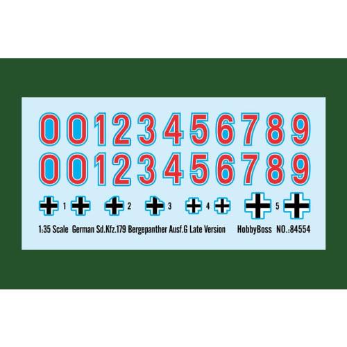 Hobby Boss 1/35 Fighting Vehicle Series German Bergepanther Type G Tank Recovery Vehicle (Late Model) Plastic Model Kit 84554