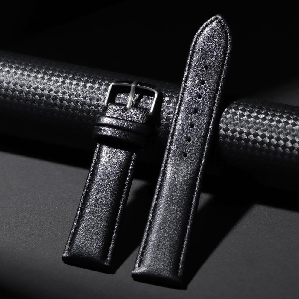 14mm 16mm 18mm 20mm 22mm 24mm Cowhide Watch Strap for Samsung Galaxy Watch 8/7/6/5/4 Smartwatch Wristband for Men Women Bracelet