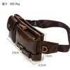 Luufan Genuine Leather Waist Bag for Body Cowhide Crossbody Shoulder Leather Large Capacity Waist Smartphone Lightweight Bicycle Bag Men, 2-Way Bag,