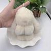 Rex Rabbit Fur Plush Keychain: Cute Rabbit Pendant Toy for Bag or Car