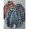 Brushed Long Sleeve Casual Export Parka Plaid Shirt