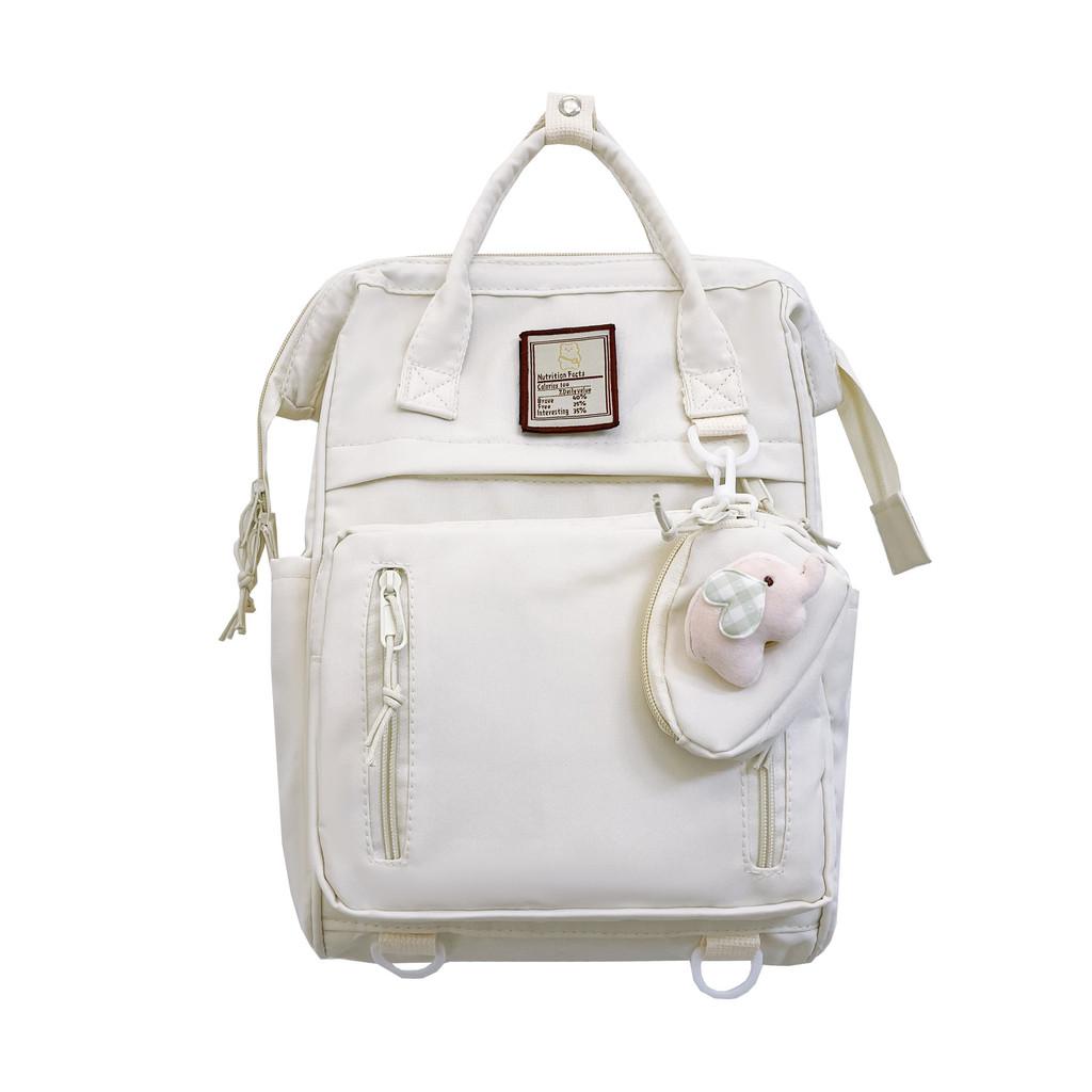 Student Nylon Casual Backpack With Laptop Pocket For College And School Use