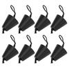8Pcs Set Kayak Scupper Plug Silicone Drain Hole Bung Stopper with Lanyard for CanoeBlack