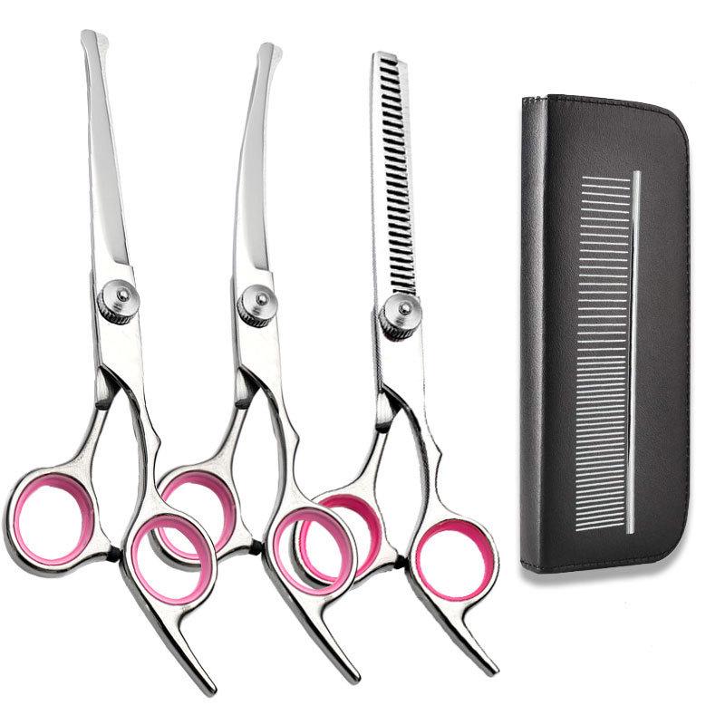 Teddy Dog 6-Inch Stainless Steel Grooming Scissors Set