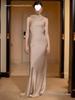 Elegant Summer Satin Evening Gown - Sexy European & American French Style Long Dress for Women