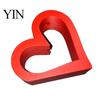 Small Red Floral Holder for Wedding 3D Printed Hollow Heart Vase, Love Shaped Flower Vase Single Rose Minimalist Tabletop Decor, Romantic Gift
