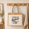 Sac cabas en jute - PLANETEE - J'peux pas minimaliste - Toile jute &amp; coton - 21 L (43×33×21 cm) - Anses 65 cm