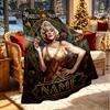 Custom Name Personalized Marilyn Monroe Print Blanket, Home Decor, Bedroom, Sofa, Camping, Couch, Gifts for Birthday Christmas