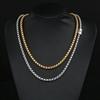 6mm Stainless Steel Square-Pearl Chain European American Hip-Hop Cross-Border High-End Jewelry Model CHA488 Customizable Gift