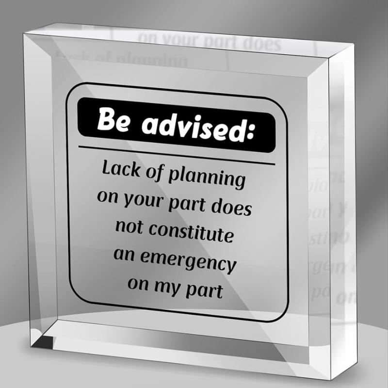 

Забавная табличка с цитатой для кубикла: Недостаток планирования...Моя вина . Подарок для коллег мужчин/женщин для украшения офиса. чистый