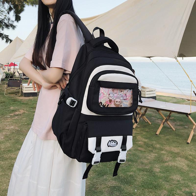 

Elementary school bag Female junior high school student Large capacity cute backpack Cartoon high value backpack чорний