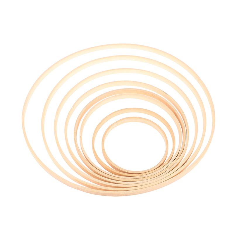 1Pc Bamboo Circle Frame Diy Dream Catcher Ring Embroidery Hoop Flower Wreath