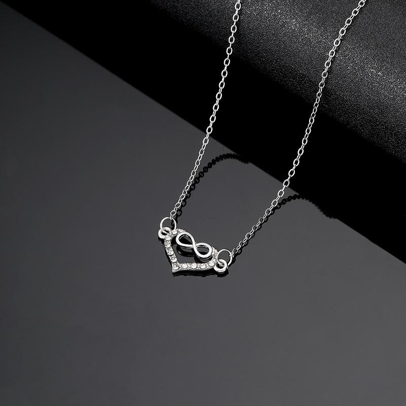 Korean ring zircon necklace women's ins simple high-end light luxury accessories niche design versatile collarbone chain