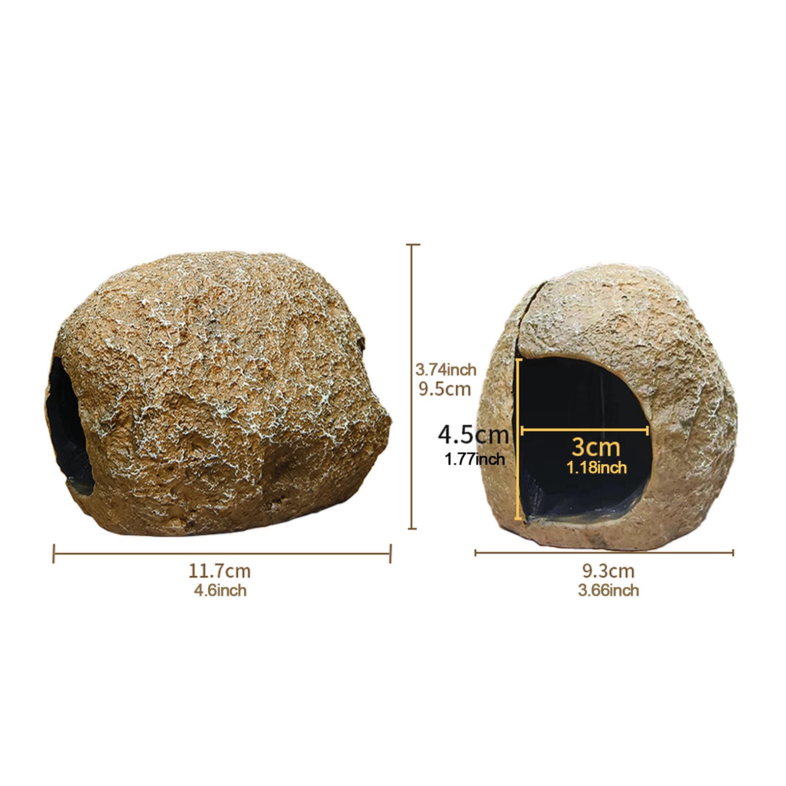 

Fish Tank Statue Ornaments Resin Aquarium Hideaway Rock Lifelike Shelter Fish Tank Cave for Aquarium Desktop Decoration