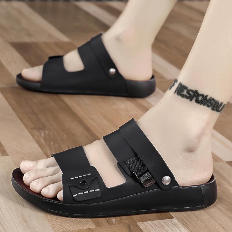 New fashion boutique men's sandals quality indoor and outdoor cool slippers British casual breathable beach shoes