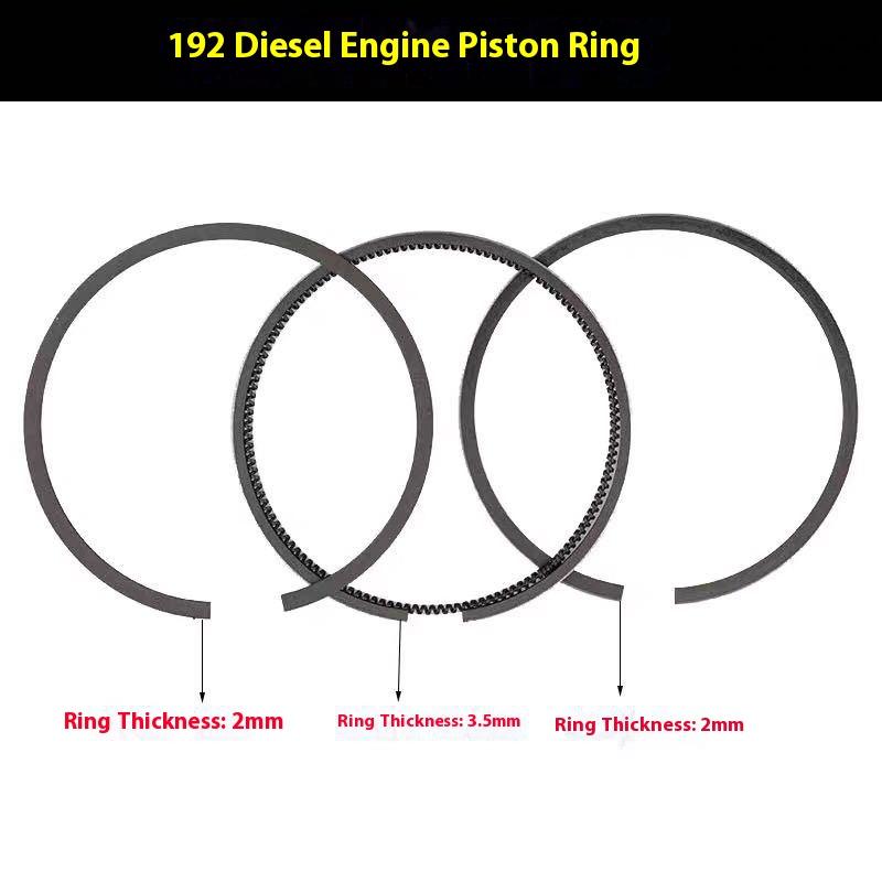3 Τεμάχια/Σετ Δακτύλιοι Πιστονιού Κατάλληλοι για Μονοκύλινδρους Κινητήρες Ντίζελ 168F 170F 173F 178F 186F 188F 192F Γεννήτριες 2KW 5KW 6KW 7KW 8KW Ανταλλακτικά