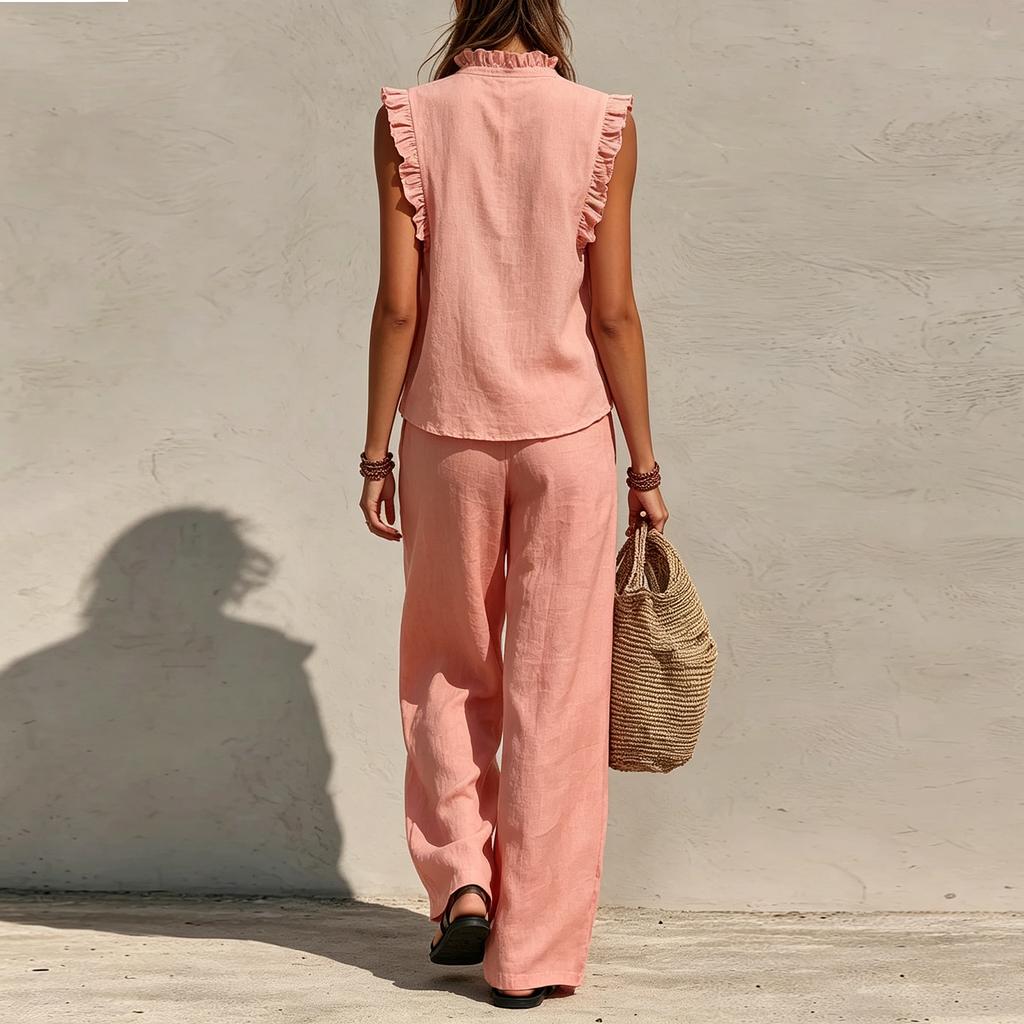 Two Piece Sets For Women Casual Long Sleeve Shirts And Short Pants