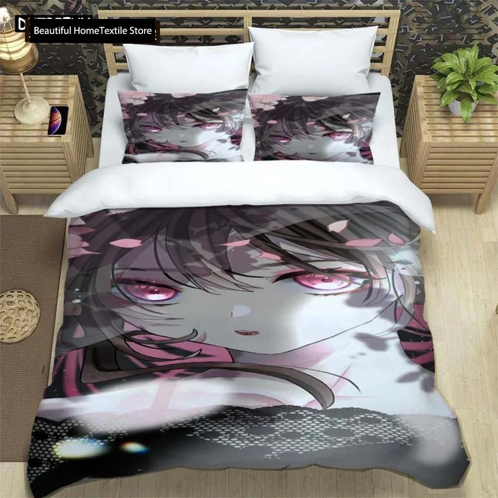 Cartoon Beautiful Girl Digital Printing Polyester Bedding Set Girl Bedding Set Teenager Bedding Set Gift Bed Cotton