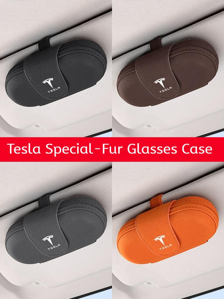 Car Visor Glasses Case Sunglasses Case Glasses Storage Case For Tesla Model 3 Model Y Model S Model X Auto Interior Accessories