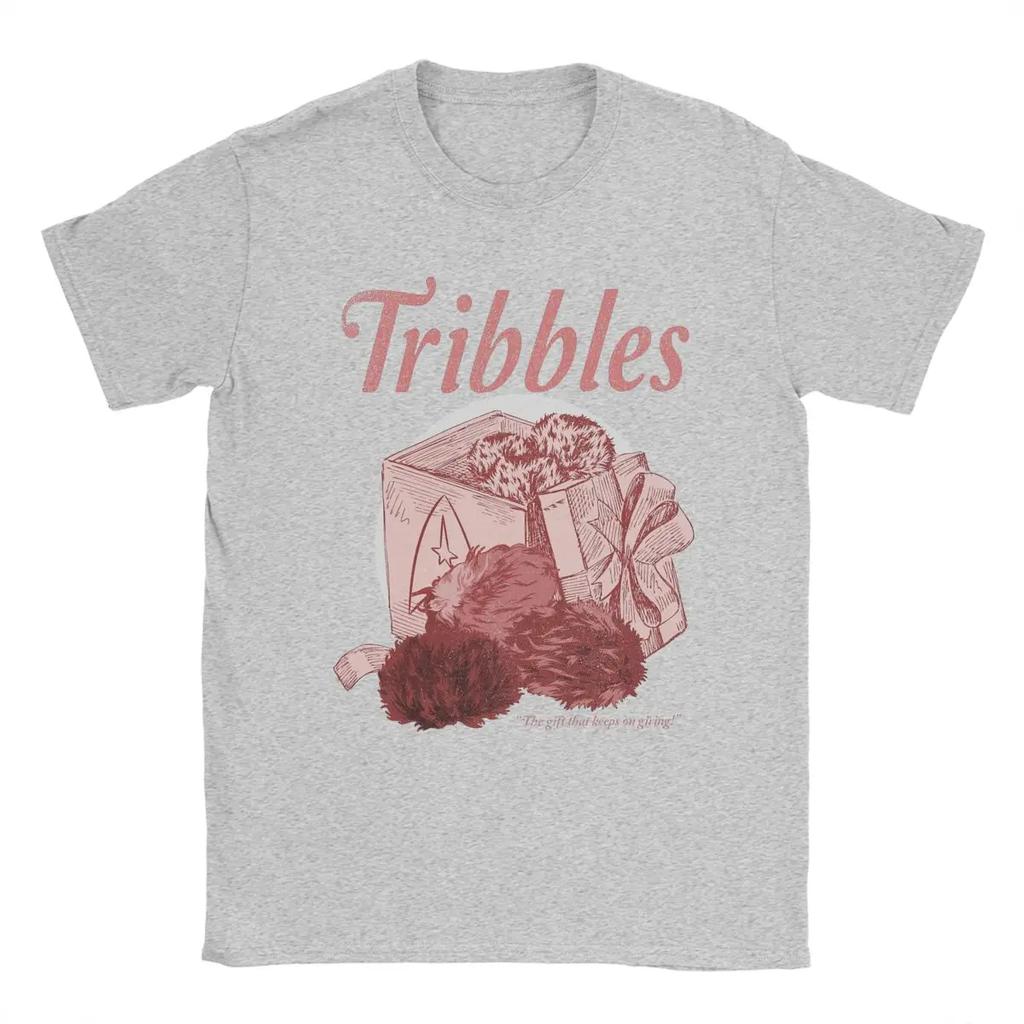 Stars Treks Christmas Tribbles T Shirt Men's Pure Cotton Hipster T-Shirts Crewneck Tees Short Sleeve Tops Original