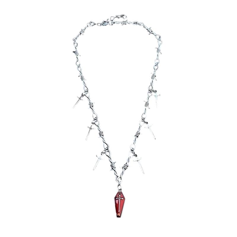 

Gothic Crucifix Thorn Pendant Necklace Unique Vintage Design With Alloy Materials For Women Men Fashion Jewelry 1