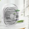 Small Desk Fan 6 Inch Quiet Mini Portable USB Rechargeable Desktop Fan for Home and Office White