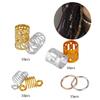90pcs Hair Braid Rings Dreadlock Three Ply Hair Clips Loops Decoration for Women & Girls
