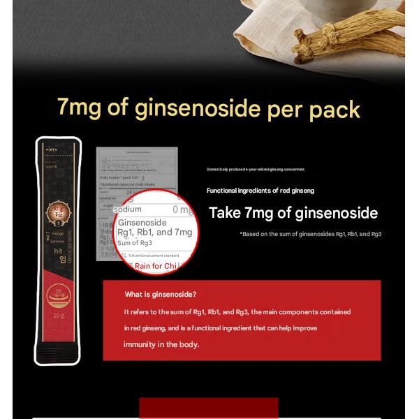 Jayeongwan 6-jähriger koreanischer roter Ginseng EnerTime Sticks (10 g x 10 Sticks) (3 Optionen)