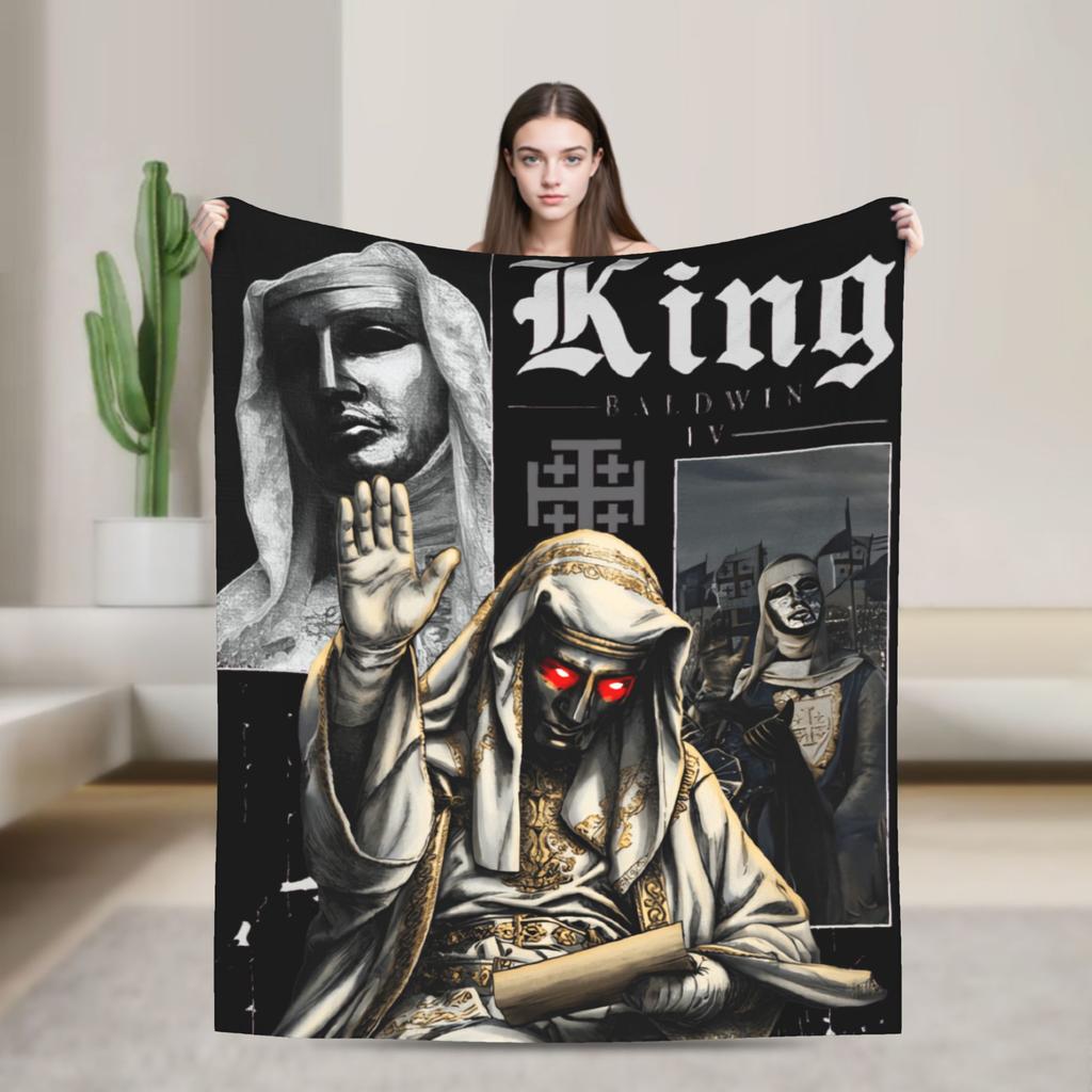 Baldwin IV of Jerusalem Flannel Blanket Adults Child Super Soft Throw Blanket Winter Home Decor Bedspread Sofa Bed Cover