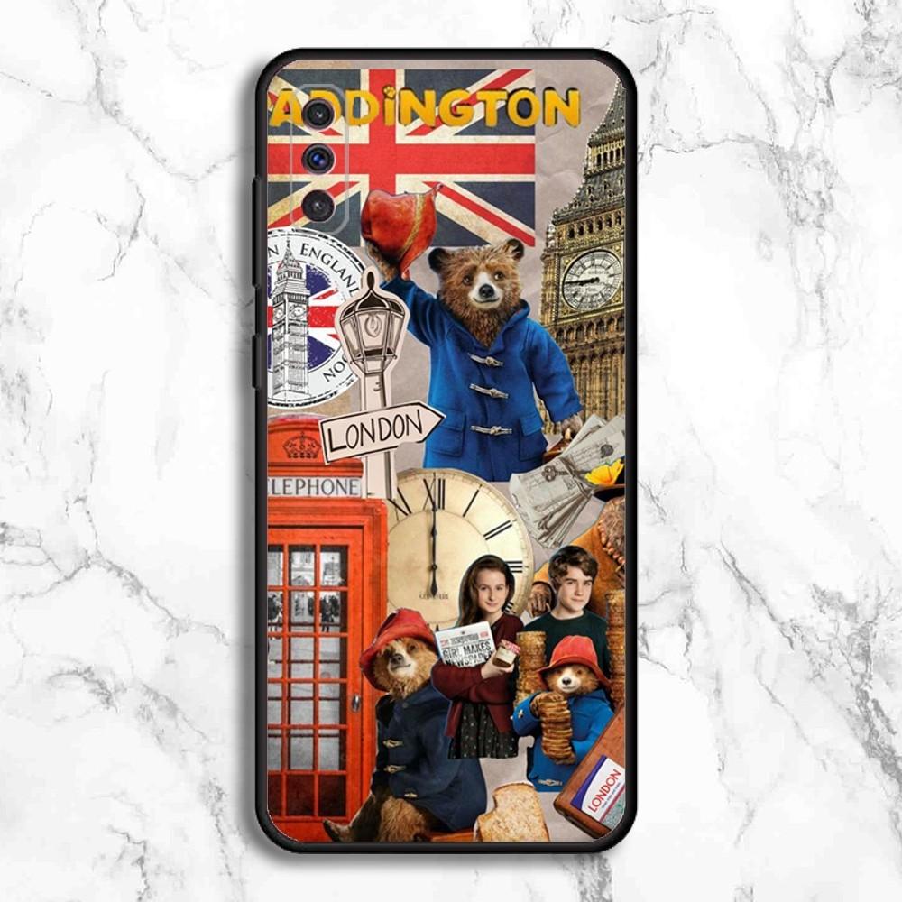 Paddington Bear Cute Phone Case For Samsung Galaxy A13,A21s,A22,A31,A32,A52,A53,A71,A80,A91 Soft Black Phone Cover