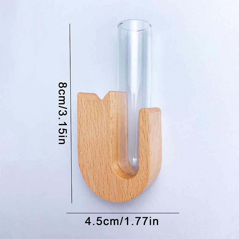 Cat Whisker Vase Pet Whisker Vase Fridge Magnet Wooden And Glass Pet Hair Beard Collector Pets Souvenir Gift Home Decor