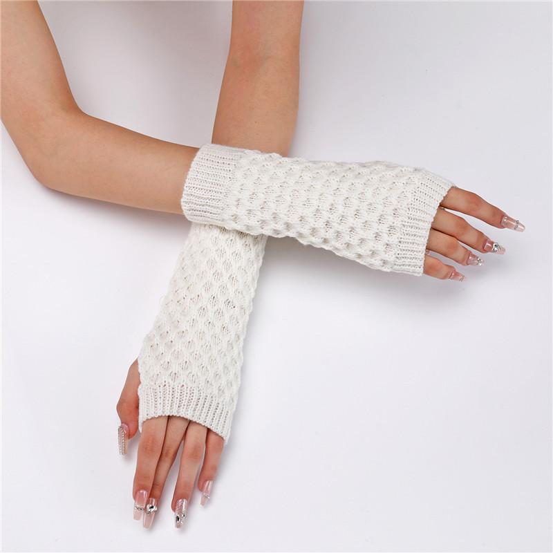 Short Men's and Women's Knitted Warm Half Finger Open Finger Arm Sleeve