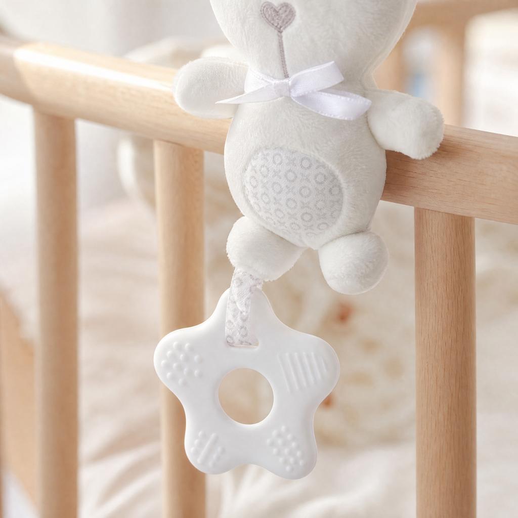 Baby Teether Hanging Toy for Soothing with Attachment