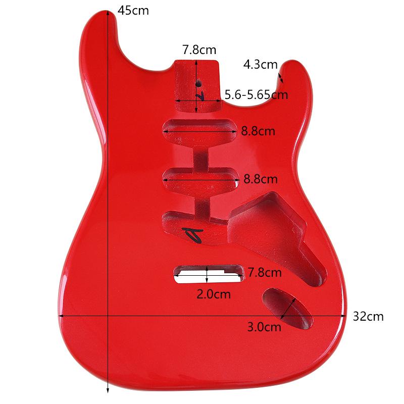 Roter Glanz Pappel E-Gitarrenkorpus - Professionelles DIY-Modifikationszubehör