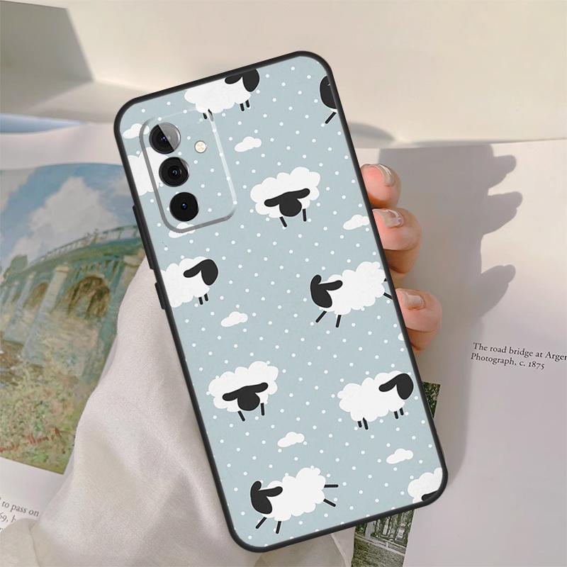 Cute Sheep Case For Samsung Galaxy A13 A33 A53 A34 A54 A14 A15 A16 A26 A36 A56 A12 A32 A52 A06 A35 A55