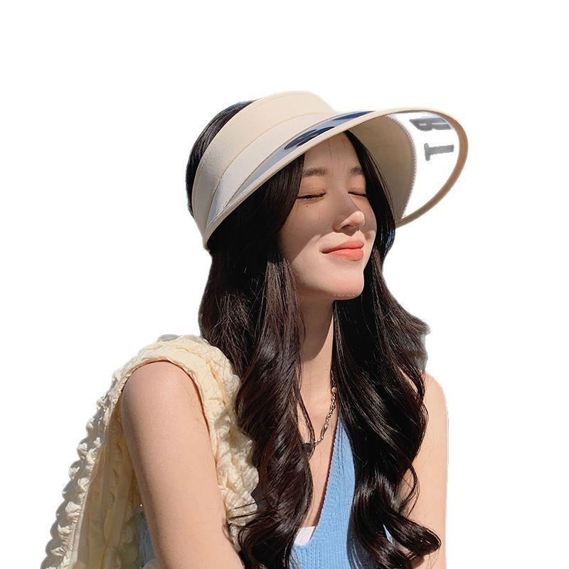 Sunscreen hat women's summer UV protection outdoor travel versatile and seamless face cover large brim empty top sun hat