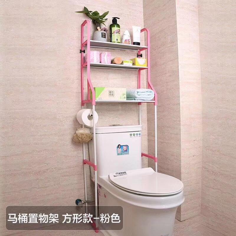 3-lagiges 49x23x150cm Über dem Badezimmer-Aufbewahrungsregal Edelstahl-Toilettenregal Schrank Waschmaschinen-Platzsparer Organizer Weiß/Schwarz rosa