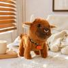 Plush Cow Toy with Walking, Tail Wagging and Mooing Functions, Requires 2 AA Batteries (Not Included)